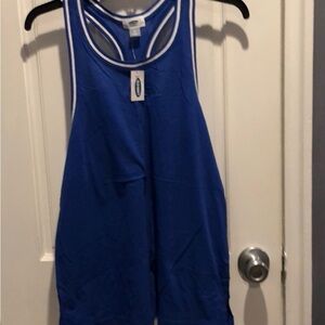 Old Navy Royal Blue Racerback Tank with White Trim